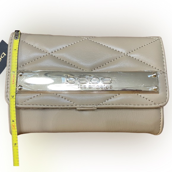 Bebe Los Angeles Abigail Crossbody Y2K Bag NWT beige tan - Picture 4 of 6